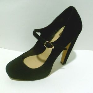 Dolce Vita Black Suede Heel Ankle Strap
